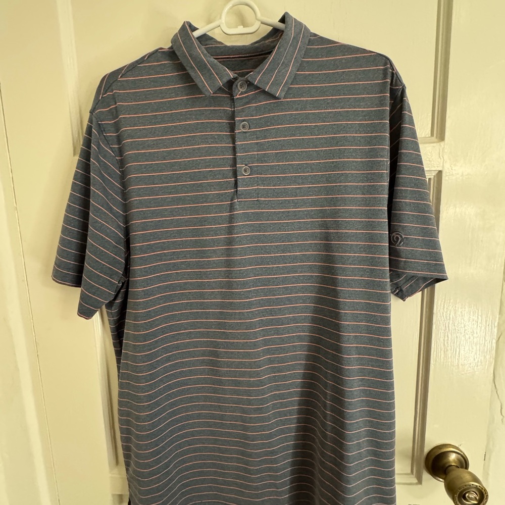 Champion Striped Polo Shirt - Blue and Pink